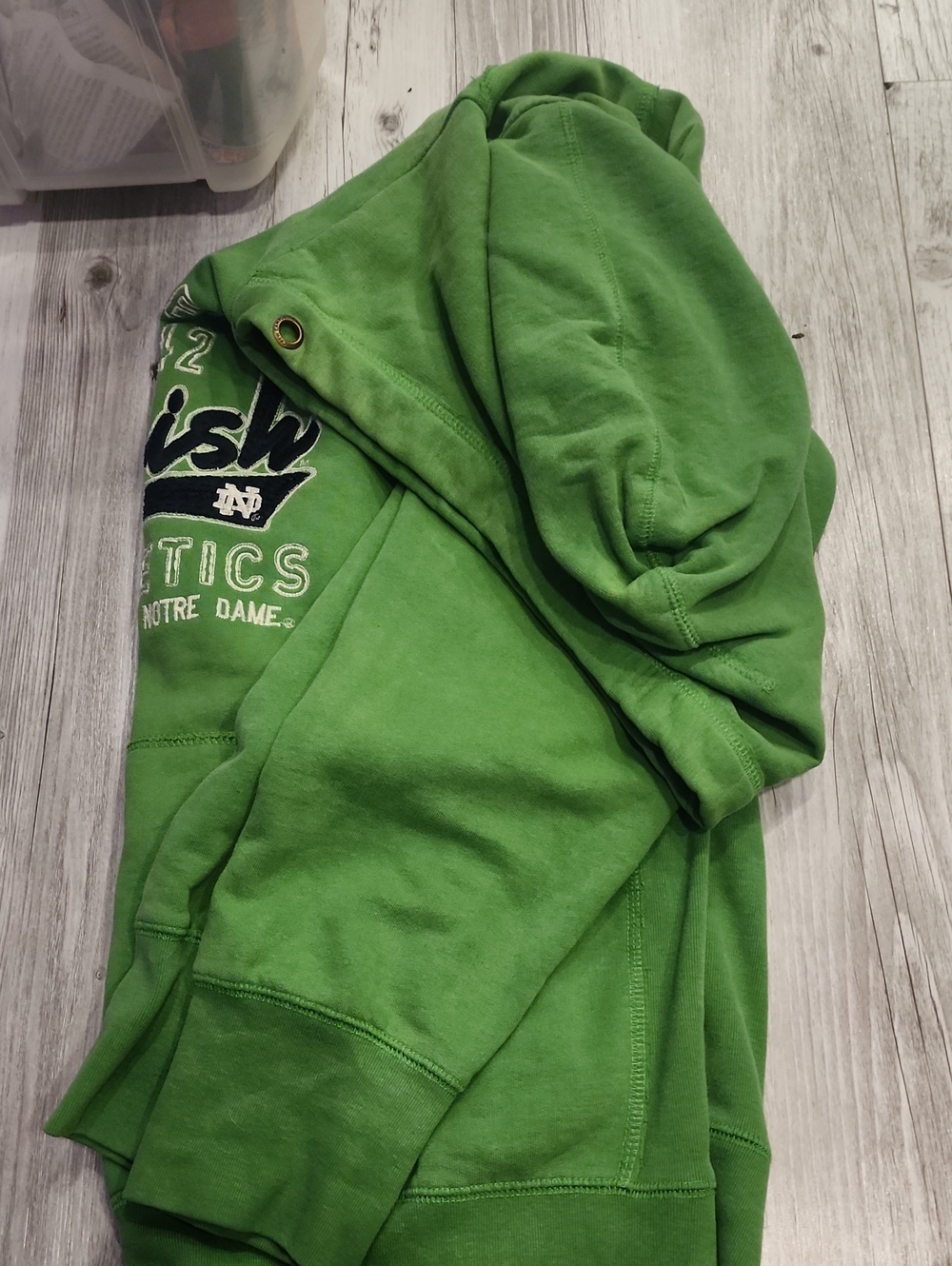 Notre Dame Green Pullover Hoodie with Athletic Graphic